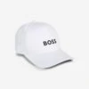 Boss Boys Logo Print Cap In White