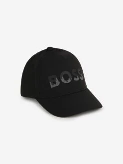 Boss Boys Reflective Logo Cap In Black