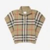 Girls Ginny Cape In Archive Beige Check