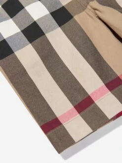 Baby Boys Mini Halford Shorts In Archive Beige Check -Childrens Clothing Store BURA3056 A7028 4