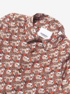 Baby Boys Mini Owen Shirt In Beige 6 Baby Boys Mini Owen Shirt In Beige -Childrens Clothing Store BURA3061 B6101 3