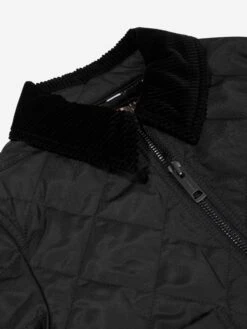 Boys Otis Long Coat In Black -Childrens Clothing Store BURA3077 A1189 3