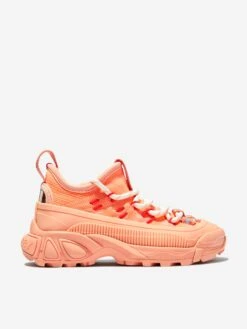 Girls Canvas And Rubber Lace Up Trainers