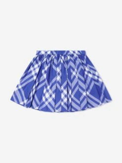 Girls Check Camila Skirt In Blue 7 Girls Check Camila Skirt In Blue -Childrens Clothing Store BURS4080 BLUE 2