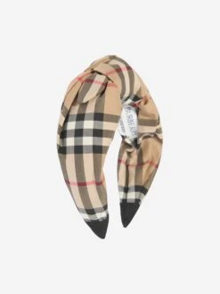 Girls Soft Knot Headband In Beige