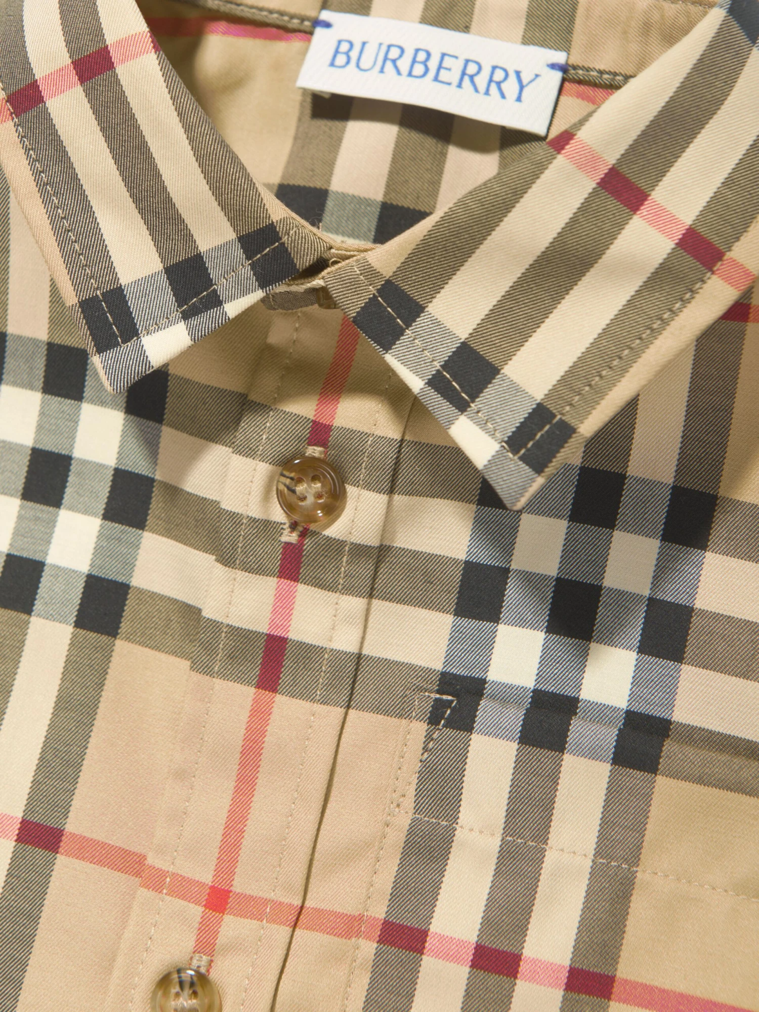 Baby Boys Check Mini Owen Shirt In Beige 3 Baby Boys Check Mini Owen Shirt In Beige - Image 3