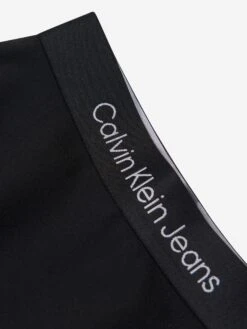 Calvin Klein Jeans Girls Punto Tape Flare Skirt In Black -Childrens Clothing Store CALA3095 BEH 3