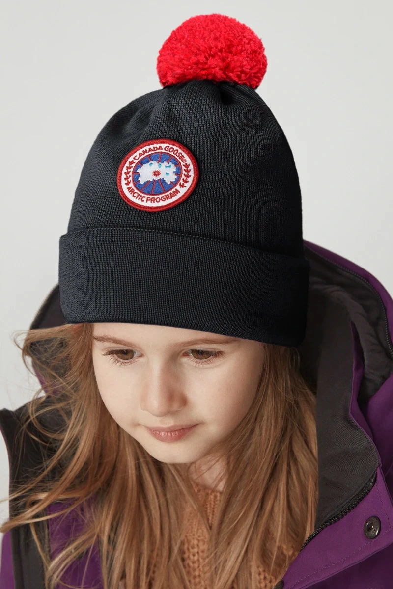 Canada Goose Kids Wool Pom Pom Hat 2 Canada Goose Kids Wool Pom Pom Hat - Image 2