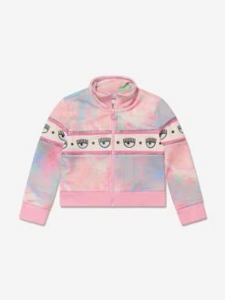 Chiara Ferragni Girls Cloud Print Zip Up Sweatshirt