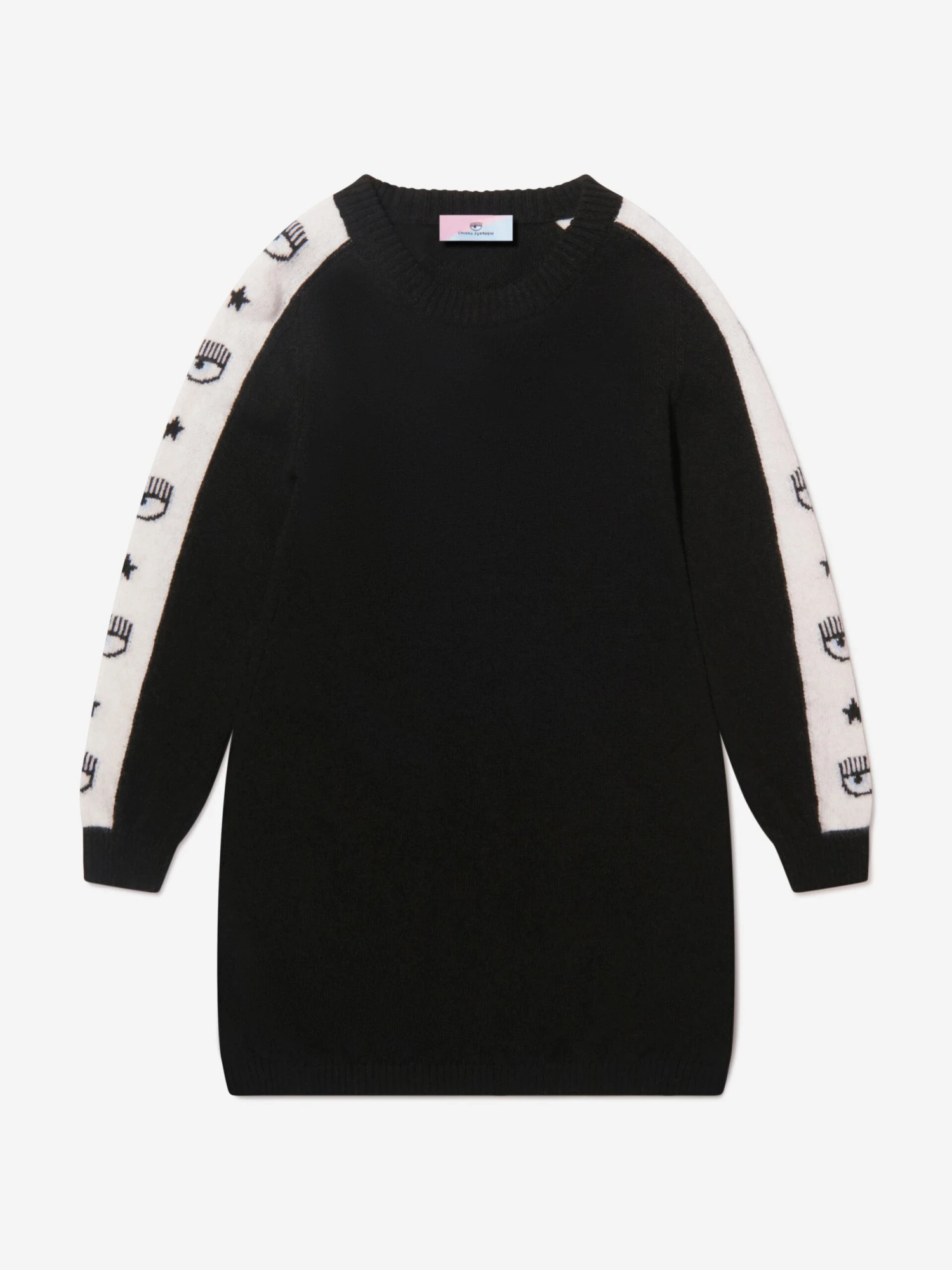 Chiara Ferragni Girls Logomania Knitted Dress 1 Chiara Ferragni Girls Logomania Knitted Dress