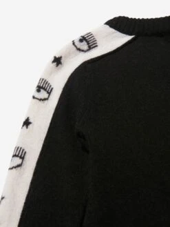 Chiara Ferragni Girls Logomania Knitted Dress 7 Chiara Ferragni Girls Logomania Knitted Dress -Childrens Clothing Store CHIARAFERRAGNI C71240 4