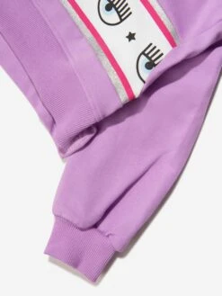 Chiara Ferragni Girls Cropped Logo Hoodie -Childrens Clothing Store CHIARAFERRAGNI D01074 4
