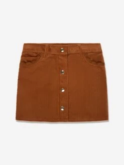 Chloé Girls Corduroy Skirt In Brown