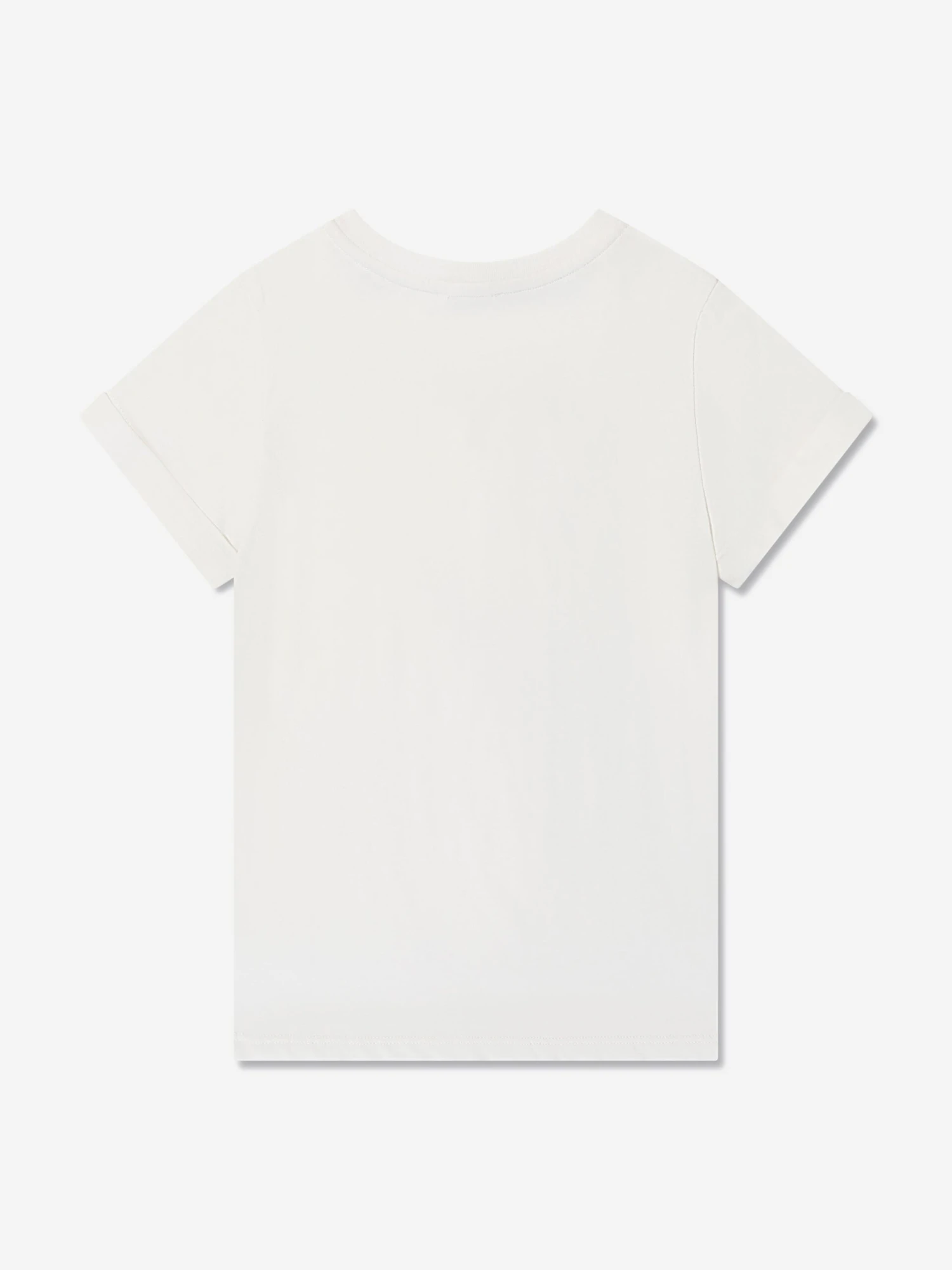 Chloé Girls Embroidered Logo T-Shirt In Ivory 2 Chloé Girls Embroidered Logo T-Shirt In Ivory - Image 2