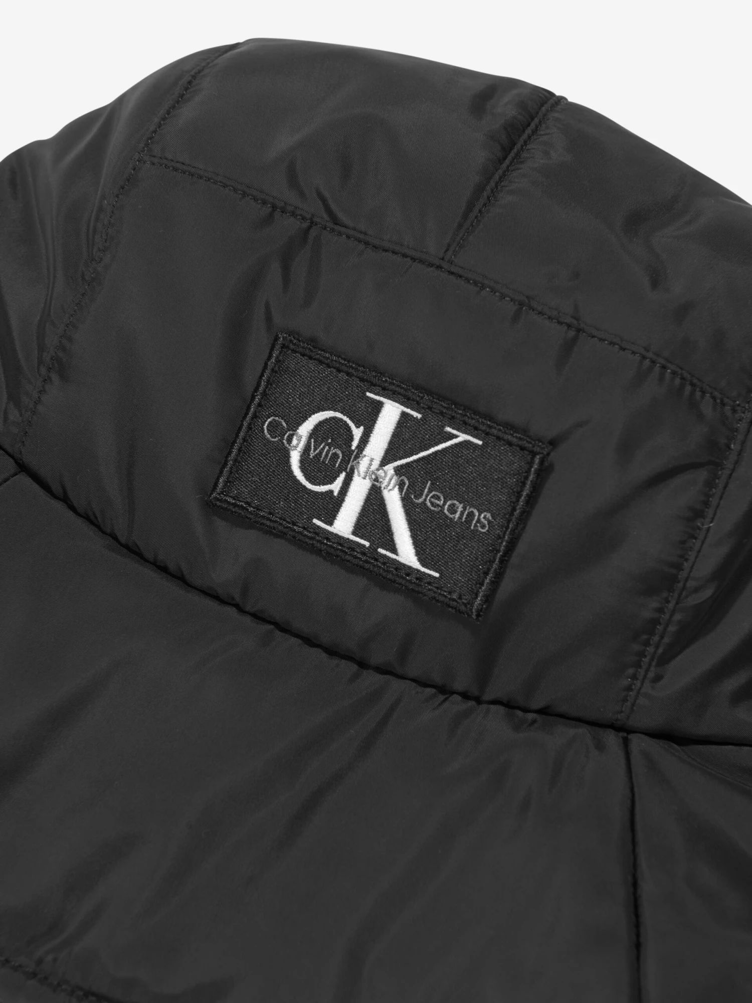 Calvin Klein Jeans Kids Quilted Bucket Hat In Black 3 Calvin Klein Jeans Kids Quilted Bucket Hat In Black - Image 3