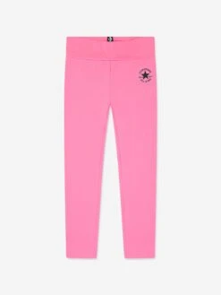 Converse Girls Chuck Patch High Rise Leggings In Pink