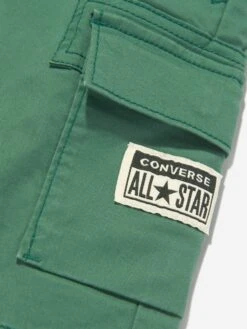 Converse Boys Lifestyle Woven Cargo Shorts In Green 6 Converse Boys Lifestyle Woven Cargo Shorts In Green -Childrens Clothing Store CONS4026 GREEN 3