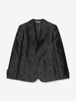 Boys Tuxedo Blazer In Black