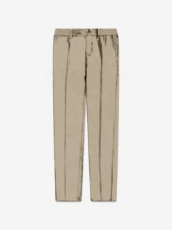Boys Silk Suit Trousers In Gold