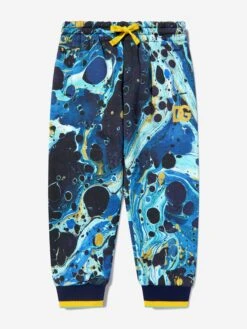 Boys Cotton Marble Print Joggers