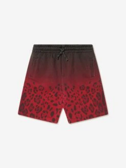 Boys Cotton Leopard Bermuda Shorts
