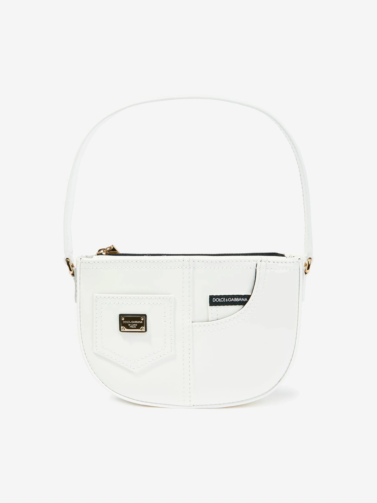 Girls Leather Logo Shoulder Bag In Ivory (18cm) 1 Girls Leather Logo Shoulder Bag In Ivory (18cm)