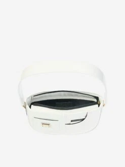 Girls Leather Logo Shoulder Bag In Ivory (18cm) 10 Girls Leather Logo Shoulder Bag In Ivory (18cm) -Childrens Clothing Store DAGS4035 IVORY 5