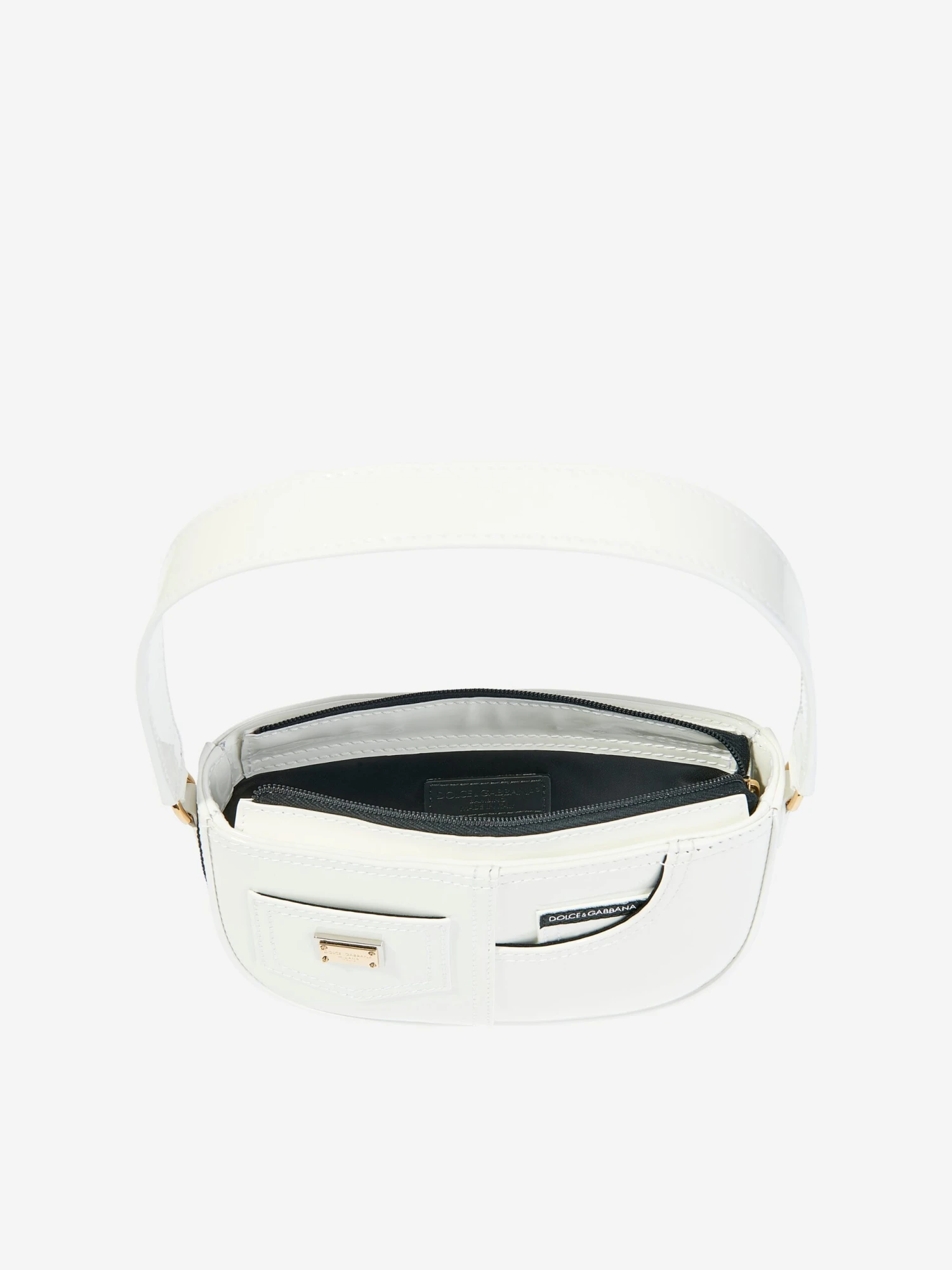 Girls Leather Logo Shoulder Bag In Ivory (18cm) 5 Girls Leather Logo Shoulder Bag In Ivory (18cm) - Image 5