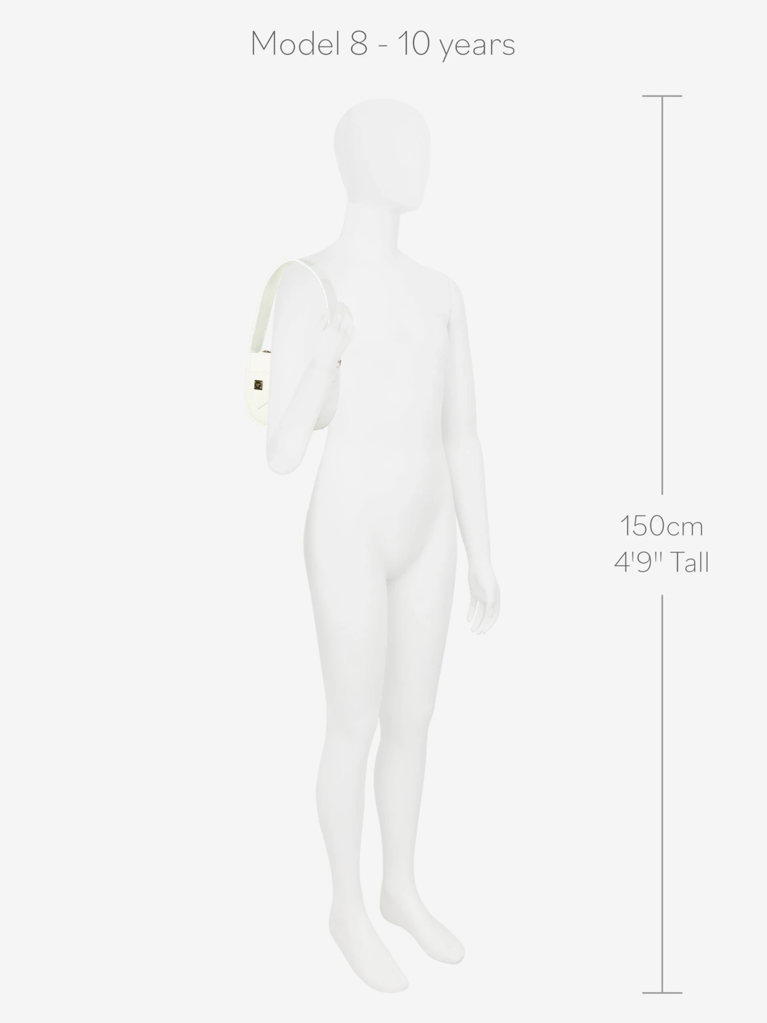 Girls Leather Logo Shoulder Bag In Ivory (18cm) 6 Girls Leather Logo Shoulder Bag In Ivory (18cm) - Image 6