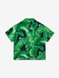 Boys Banana Leaf Shirt In Green