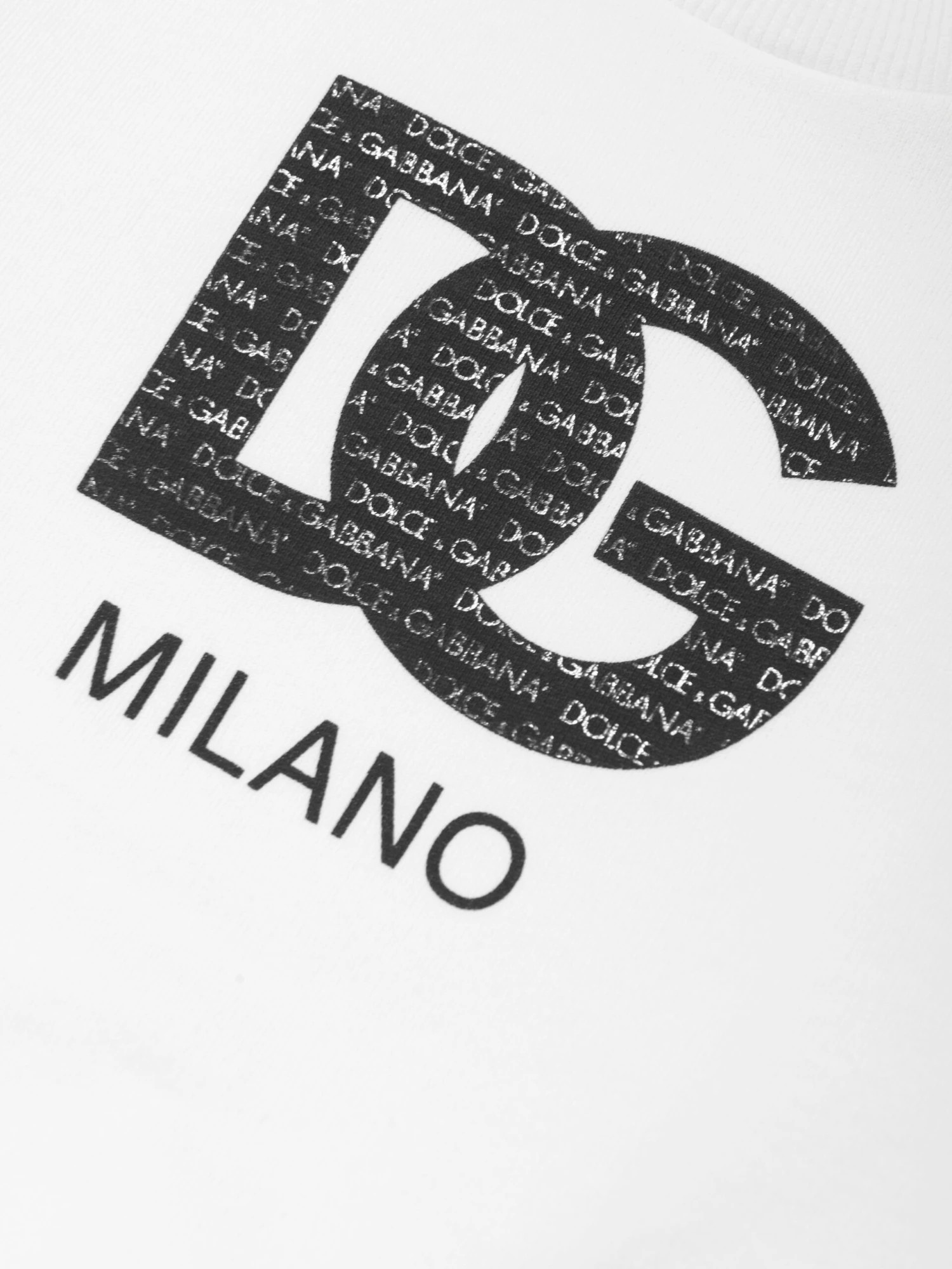 Boys Milano Logo Sweatshirt In White 3 Boys Milano Logo Sweatshirt In White - Image 3