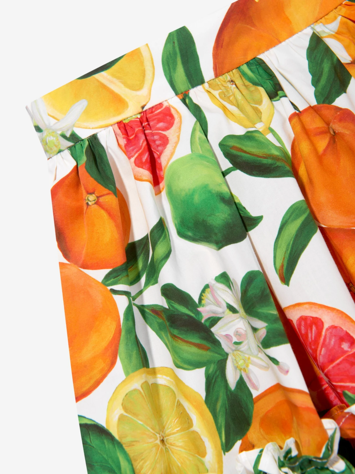 Girls Orange And Lemon Print Skirt In Multicolour 4 Girls Orange And Lemon Print Skirt In Multicolour - Image 4