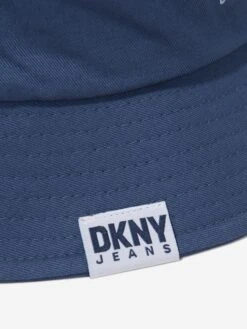 DKNY Boys Logo Bucket Hat In Blue -Childrens Clothing Store DKLA3088 BLUE 4