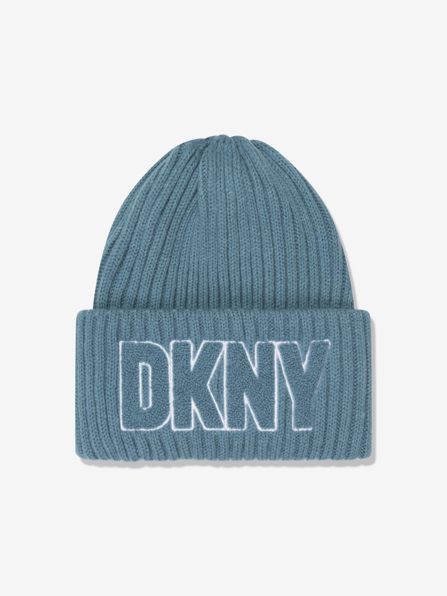 DKNY Kids Knitted Pull On Hat In Turquoise 4 DKNY Kids Knitted Pull On Hat In Turquoise - Image 4