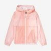 DKNY Girls Hooded Windbreaker In Pink