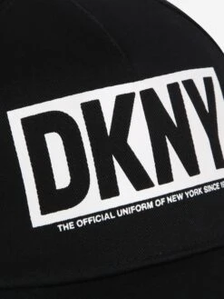 DKNY Kids Logo Cap In Black 5 DKNY Kids Logo Cap In Black -Childrens Clothing Store DKNS4078 BLACK 3