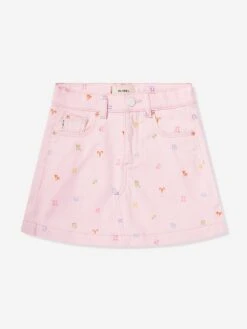 DL1961 Girls Jenny Star Signs Mini Skirt In Pink