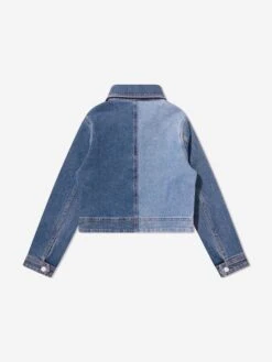 DL1961 Girls Manning Blocked Jacket In Blue -Childrens Clothing Store DL1S4018 FOUNTAIN BLOCKED 2