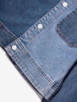 DL1961 Girls Manning Blocked Jacket In Blue -Childrens Clothing Store DL1S4018 FOUNTAIN BLOCKED 4