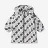 Kids All Over Logo Print Hooded Jacket