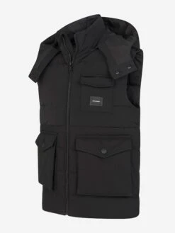 Boys Down Padded Logo Gilet