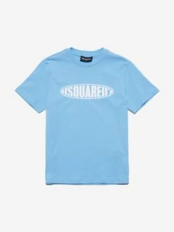Kids Rounded Logo T-Shirt In Blue