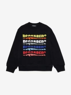 Kids Multi Logo Sweatshirt In Black