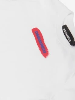 Baby Logo T-Shirt In White -Childrens Clothing Store DSQS4044 WHITE 3