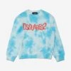 Kids Tie-Dye Logo Sweatshirt In Blue
