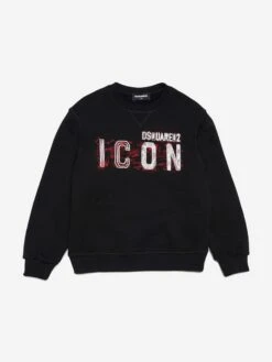 Kids Icon Logo Sweatshirt In Black