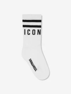 Kids Icon Socks In White