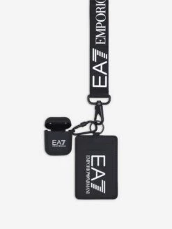 EA7 Emporio Armani Kids Airpod Case And Wrislet Case In Black (10.8cm)