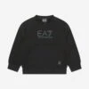 EA7 Emporio Armani Boys Iridescent Logo Sweatshirt In Black