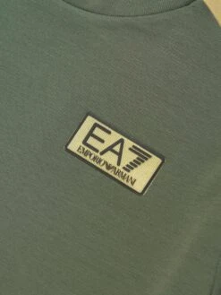 EA7 Emporio Armani Boys Gold Label Sporty T-Shirt In Green -Childrens Clothing Store EA7S4050 BEETLE 3